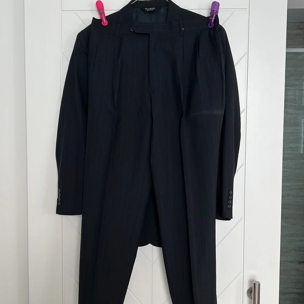 Jos. A. Bank Navy Blue Pin Stripe Suit - Picture 5 of 7